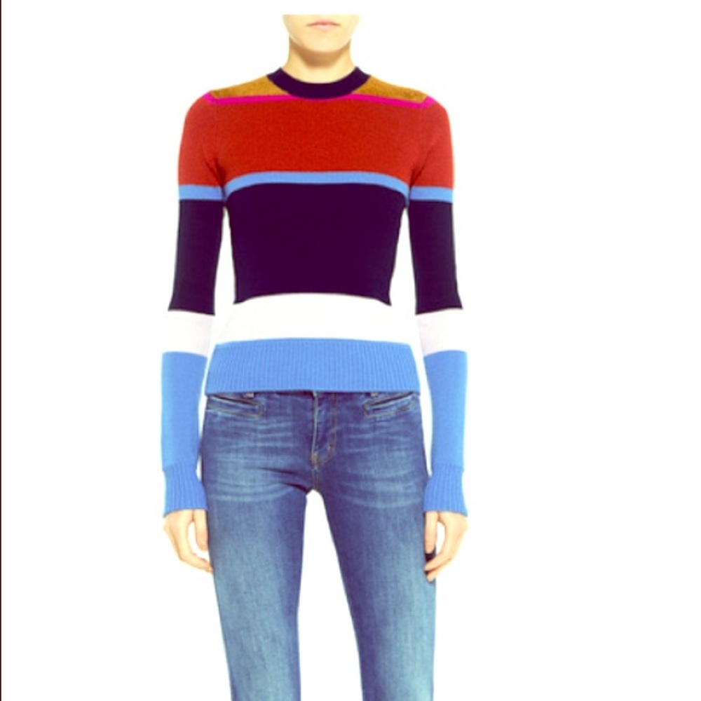 Derek Lamb 10 Crosby stripe wool sweater XS